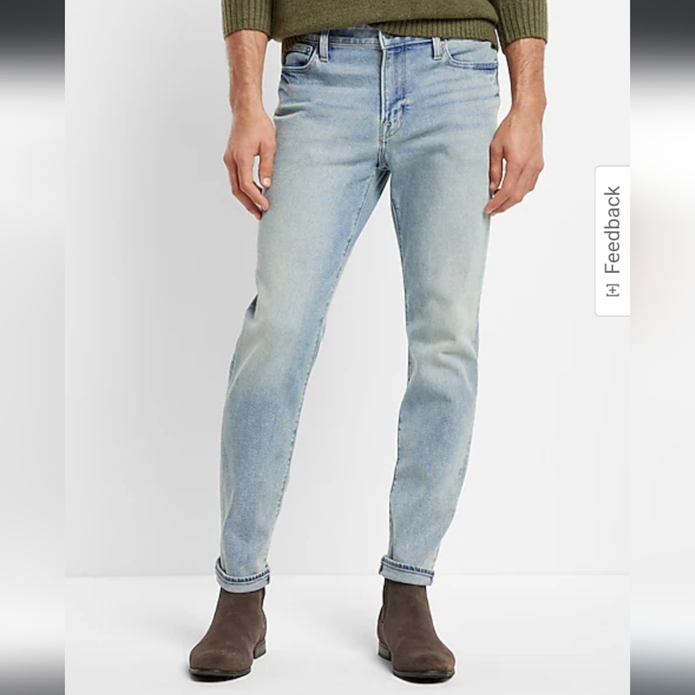 Express Slim Light Wash Stretch Jeans
